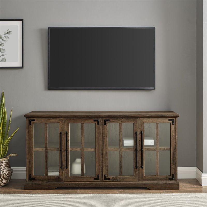 Kingfisher Lane Farmhouse Wood TV Stand for TVs up to 64