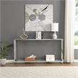 Kingfisher Lane Contemporary Chrome Slim Console in Chrome Finish