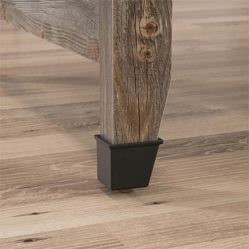 Kingfisher Lane Modern Engineered Wood Desk in Rustic Cedar/Brown