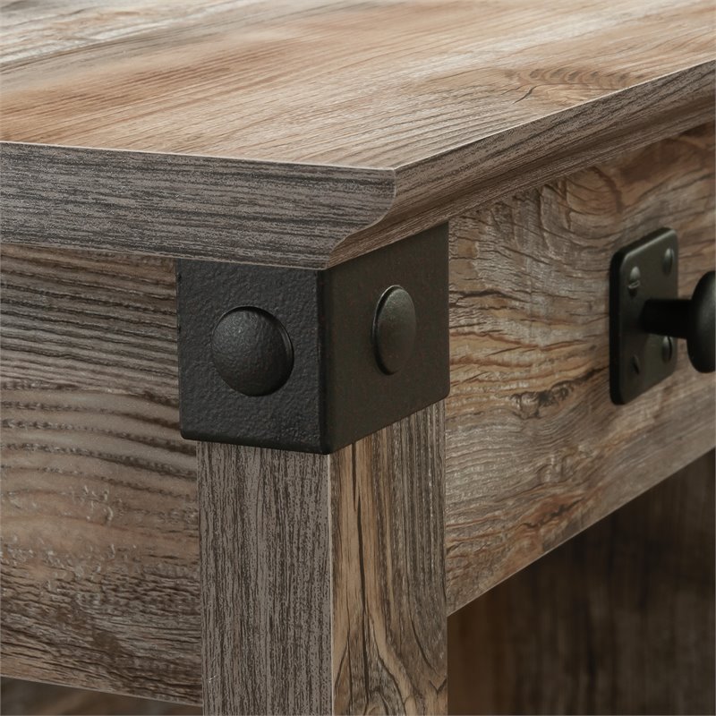 Kingfisher Lane Modern Engineered Wood Desk in Rustic Cedar/Brown