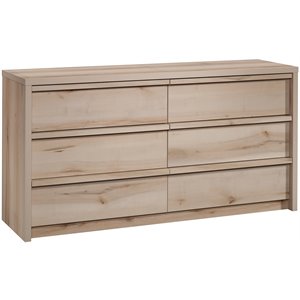kingfisher lane engineered wood bedroom dresser in pacific maple