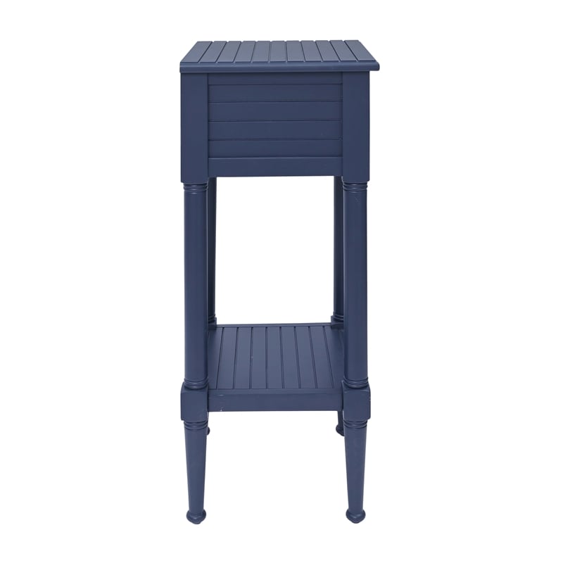 Kingfisher Lane Wood Accent Starfish Coastal Side Table in Navy