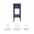 Kingfisher Lane Wood Accent Starfish Coastal Side Table in Navy