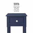 Kingfisher Lane Wood Accent Starfish Coastal Side Table in Navy