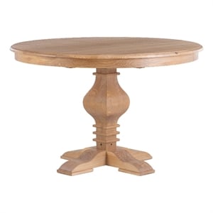 Kingfisher Lane Pine Wood Round Dining Table in Rustic Honey