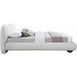 Kingfisher Lane Contemporary Boucle Fabric King Bed in Cream