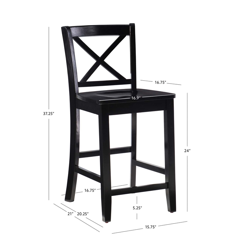 Kingfisher Lane Wood Counter Stool 24