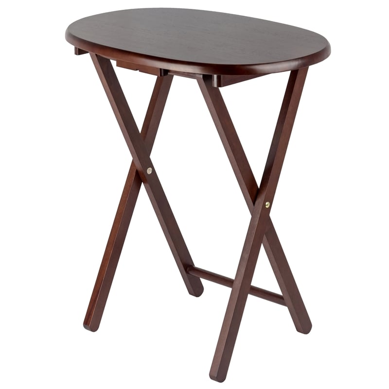 Kingfisher Lane 5-Piece Transitional Solid Wood Snack Table Set in Cappuccino