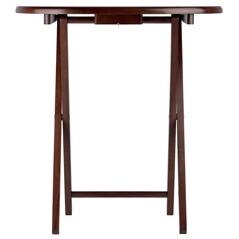 Kingfisher Lane 5-Piece Transitional Solid Wood Snack Table Set in Cappuccino