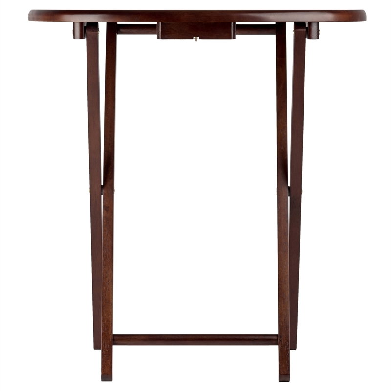 Kingfisher Lane 5-Piece Transitional Solid Wood Snack Table Set in Cappuccino