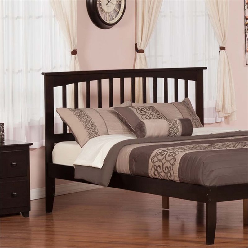 Kingfisher Lane Mission Queen Wood Headboard in Espresso