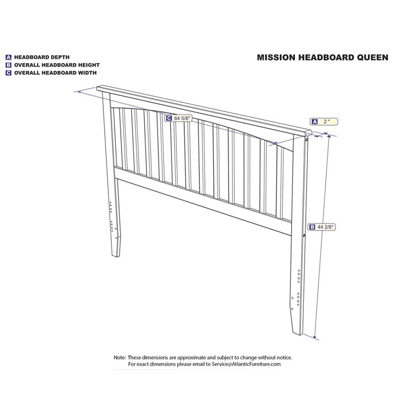 Kingfisher Lane Mission Queen Wood Headboard in Espresso