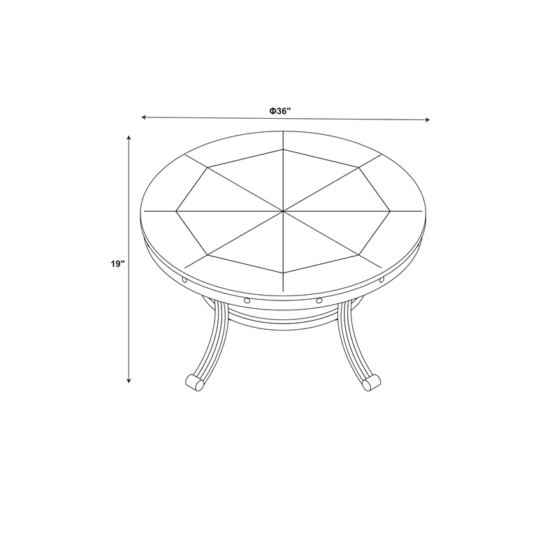 Kingfisher Lane Coffee Table Steel Legs Wood Top and Shelf in Rustic Umber Brown