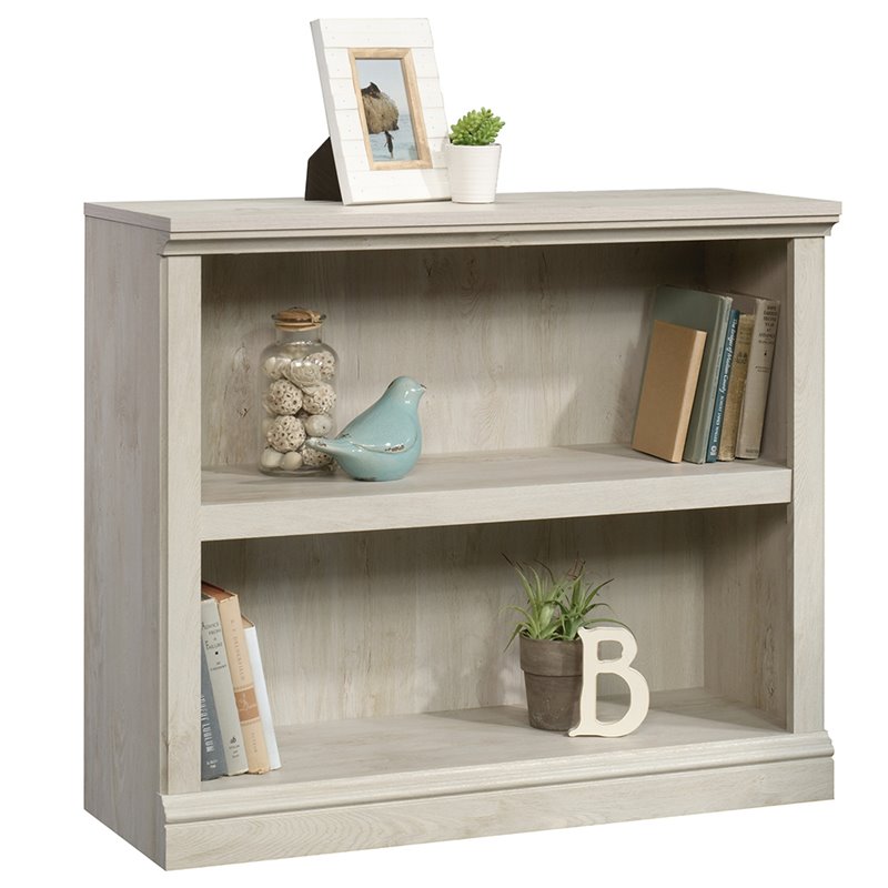 Kingfisher Lane Engineered Wood 2 Shelf Bookcase in Chalked Chestnut Finish