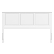 Kingfisher Lane Contemporary King Solid Wood Panel Headboard in White