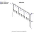 Kingfisher Lane Madison King Solid Wood Panel Headboard in White