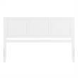 Kingfisher Lane Contemporary King Solid Wood Panel Headboard in White