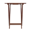 Kingfisher Lane 5-Piece Transitional Solid Wood Snack Table Set Walnut Finish