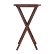 Kingfisher Lane 5-Piece Transitional Solid Wood Snack Table Set Walnut Finish