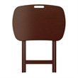 Kingfisher Lane 5-Piece Transitional Solid Wood Snack Table Set Walnut Finish