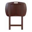 Kingfisher Lane 5-Piece Transitional Solid Wood Snack Table Set Walnut Finish