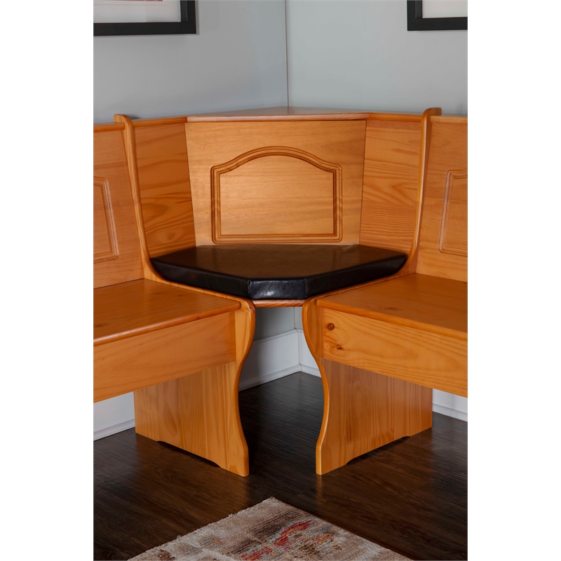 Kingfisher Lane Faux Leather Cushion Set for Nook in Black (Nook NOT Included)