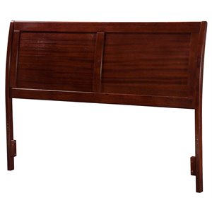 Kingfisher Lane Portland Full Sleigh Wood Headboard in Walnut
