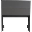 Kingfisher Lane Contemporary Twin Solid Wood Bookcase Headboard in Gray