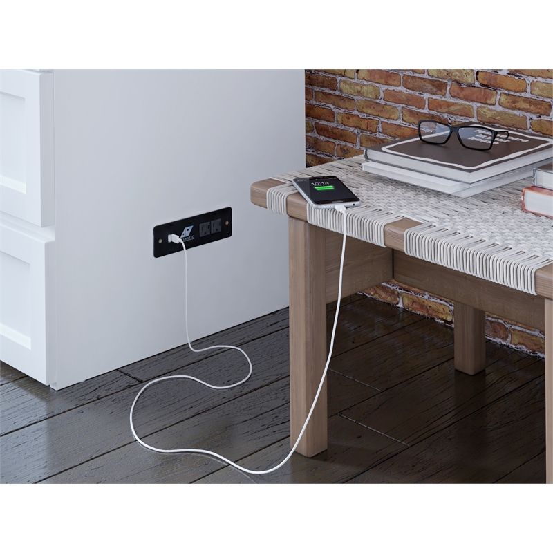 Kingfisher Lane Full Solid Wood Modern Murphy Bed Chest with Mattress in White