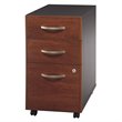 Kingfisher Lane 3 Drawer Mobile File Cabinet in Hansen Cherry - Engineered Wood