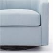 Kingfisher Lane Sky Blue Polyester Fabric Swivel and Rocker Barrel Accent Chair