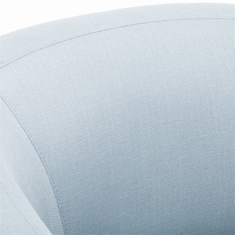 Kingfisher Lane Sky Blue Polyester Fabric Swivel and Rocker Barrel Accent Chair