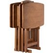 Kingfisher Lane 5-Piece Oversized Solid Wood Snack Table Set in Teak