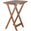 Kingfisher Lane 5-Piece Oversized Solid Wood Snack Table Set in Teak