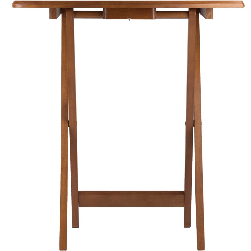 Kingfisher Lane 5-Piece Oversized Solid Wood Snack Table Set in Teak