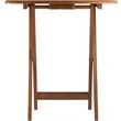 Kingfisher Lane 5-Piece Oversized Solid Wood Snack Table Set in Teak