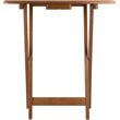 Kingfisher Lane 5-Piece Oversized Solid Wood Snack Table Set in Teak