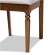 Kingfisher Lane Gray Upholstered & Brown Finished Wood 2-Pc Dining Chair Set