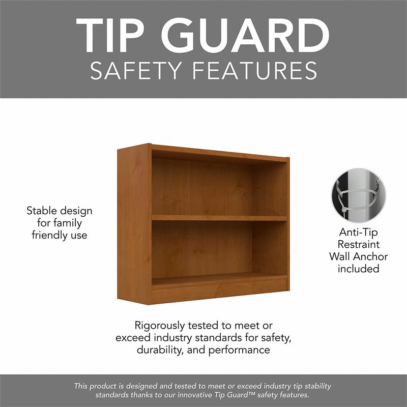 Kingfisher Lane Small 2 Shelf Bookcase in Cherry (Set of 2) - Engineered Wood