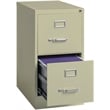 Kingfisher Lane Metal 2 Drawer Letter Width Vertical Filing Cabinet Putty/Beige
