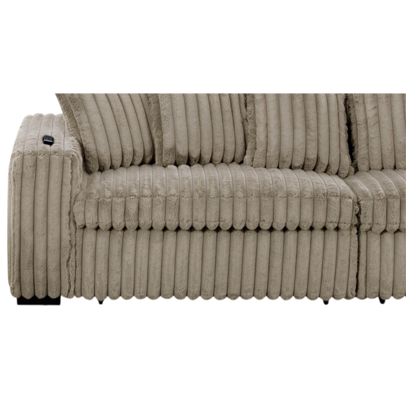 Kingfisher Lane Modern Power Recliner Sofa Slider in Presley Latte