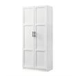 Kingfisher Lane Contemporary Engineered Wood Storage Cabinet in White