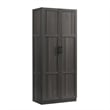 Kingfisher Lane Engineered Wood Storage Cabinet in Dark Wood/Graphite Black