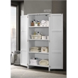 Kingfisher Lane Contemporary Engineered Wood Pantry in White Finish