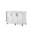 Kingfisher Lane Contemporary Engineered Wood Sewing Craft Cart in White