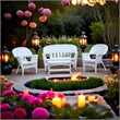 Kingfisher Lane 4-Piece Resin Wicker Patio Conversation Set in White