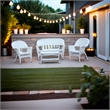 Kingfisher Lane 4-Piece Resin Wicker Patio Conversation Set in White