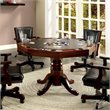 Kingfisher Lane Traditional Octagon Wood Gaming Table in Cherry