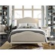 Kingfisher Lane Farmhouse Upholstered Oak Bed in Whitewashed Finish