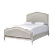 Kingfisher Lane Farmhouse Upholstered Oak Bed in Whitewashed Finish